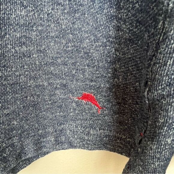 Tommy Bahama Men’s Crewneck Sweater Pullover Soft Heather Blue Navy Size Large - Picture 5 of 12